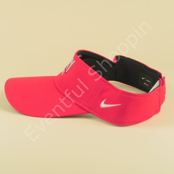 Nike Georgia Bulldogs Visor Mens Red Terry College of Business Alumni Hat New - Picture 3 of 9